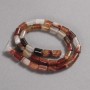 Beads on Thread Natural Stone Carnelian Smooth Cylinder, Diameter 10x6mm +/-, Length 41cm +