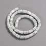 Cacholong Natural Stone Beads on Thread, Smooth Cylinder, Diameter 10x6mm +/-, Length 41cm+