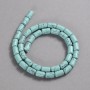 Turquoise Beads Smooth Cylinder, Diameter 10x6mm +/-, Length 41cm+