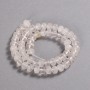 Rose Quartz Natural Stone Beads on Thread, Smooth Rondelle, Diameter 9x7mm +/-, Length 39cm+