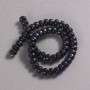 Aventurine Blue Sand Night of Cairo (Synthetic) Beads on Thread, Smooth Rondelle, Diameter 9x7mm +/-, Length 39cm+