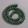 Malachite (Pressed) Beads on Thread, Smooth Rondelle, Diameter 9x7mm +/-, Length 39cm+