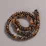Natural Stone Tiger's Eye Beads on Thread, Smooth Rondelle, Diameter 6x4mm +/-, Length 39cm+