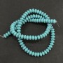 Turquoise Beads Smooth Rondelle, diameter 6x3mm +/-, length 39cm +