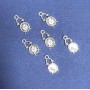 Findings "Alarm Clock" Pendant silver colour pack 20g +/- 20pcs