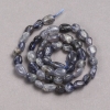 Natural Stone Beads on a Thread Iolite Tumbled, diameter 8x6mm +/-, length 39cm +
