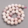 Natural Stone Beads on String Pink Opal Smooth Round, Diameter 13mm +/-, Length 39cm+