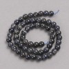 Natural Stone Beads on String Iolite Smooth Round, Diameter 6.5mm +/-, Length 39cm+