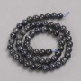 Natural Stone Beads on String Iolite Smooth Round, Diameter 6.5mm +/-, Length 39cm+