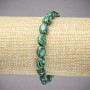 Elasticated Bracelet, Malachite (Pressed) Smooth Oval, diameter 10x8mm+-, length 18cm+