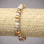 Bracelet on elastic band made of natural stone Moroccan Agate smooth rondelle, diameter 8x5mm+/-, length 18cm+