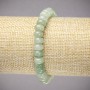 Bracelet on elastic band made of natural stone Jade smooth rondelle, diameter 8x5mm+/-, length 18cm+