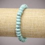 Bracelet on elastic band Turquoise (imitation) smooth rondelle, diameter 8x5mm+/-, length 18cm+