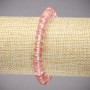 Bracelet on elastic band made of natural stone Chalcedony smooth rondelle, diameter 8x5mm+/-, length 18cm+