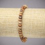 Bracelet on elastic band made of natural stone Picture Jasper smooth rondelle, diameter 6x4mm+/-, length 18cm+