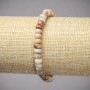 Bracelet on Elastic Band, Natural Moroccan Agate Smooth Rondelle, Diameter 6x4mm+-, Length 18cm+