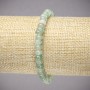 Bracelet on Elastic Band, Natural Jade Smooth Rondelle, Diameter 6x4mm+-, Length 18cm+