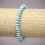 Bracelet on Elastic Band, Turquoise (Imitation) Smooth Rondelle, Diameter 6x4mm+-, Length 18cm+