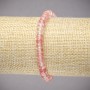 Bracelet on Elastic Band, Natural Chalcedony Smooth Rondelle, Diameter 6x4mm+-, Length 18cm+