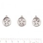 Findings "Medallion Petals Ornament" Pendant silver colour pack 20g +/- 8pcs