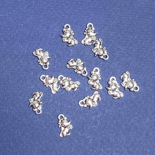 Findings "Mouse" Pendant 6x12mm pack 20g +/- 30pcs