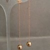 Xuping Stud Earrings, 18K Gold Plating, Diameter 10mm+-, Length 10cm+