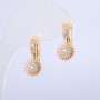 Earrings Xuping 18K Gold-Plated with White Crystals, 20x9mm Ø +