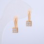 Earrings Xuping 18K Gold Plated with White Stones, 18x8mm