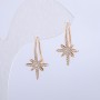 Xuping Earrings 18K Gold Plated with White Rhinestones, diameter 22x12mm +