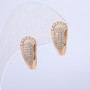 Xuping Earrings 18K Gold Plated with White Rhinestones, diameter 18x10mm +