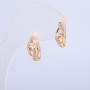 Xuping Earrings 18K Gold Plated with White Rhinestones, diameter 15x6mm +