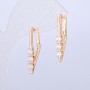 Xuping Earrings 18K Gold Plated with White Rhinestones, length 27mm +
