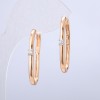 Xuping Earrings 18K Gold Plated with White Rhinestone, thickness 2.5mm + -, length 30mm +