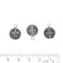Findings "Saint" Pendant silver colour, diameter 12mm pack 20g +/- 35pcs