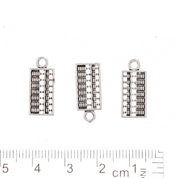 Findings Pendant "Abacus" metal colour "silver" pkg. 20g +/-35pcs