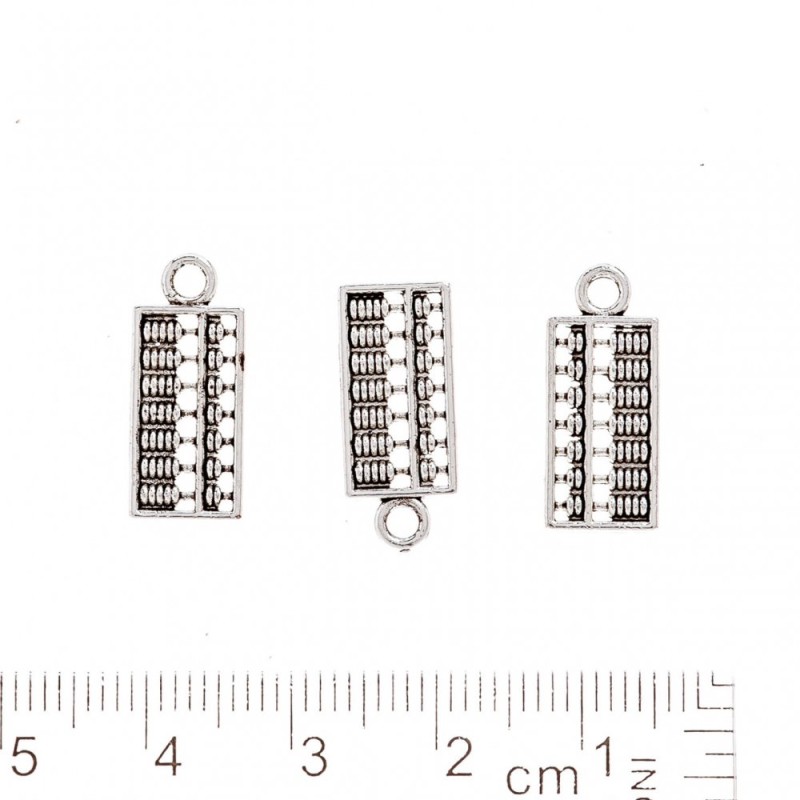 Findings Pendant "Abacus" metal colour "silver" pkg. 20g +/-35pcs
