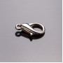 Price per Pack/10pcs. Carabiner Clasp 1.6x0.8cm + - Grey Metal