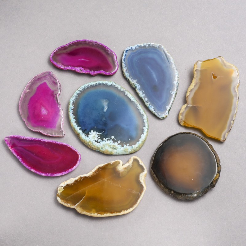 Souvenir Slice of Raw Agate, Assorted Sizes, No Hole