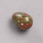 Souvenir Egg, Natural Stone Jasper Heliotrope Unakite, diameter 35x25mm+