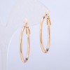 Xuping Hoop Earrings, 18K Gold Plated, thickness 2mm + -, diameter 50mm +