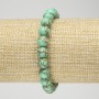 Elastic Bracelet with Imperial Jasper, Green (Pressed), Smooth Round Bead, Diameter 8mm+