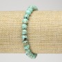 Elastic Bracelet with Imperial Jasper, Light Green (Pressed), Smooth Round Bead, Diameter 6mm+