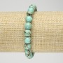 Elastic Bracelet with Imperial Jasper, Light Green (Pressed), Smooth Round Bead, Diameter 8mm+