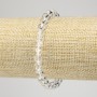 Rock Crystal Bracelet on Elastic, Smooth Round Bead, 6mm+