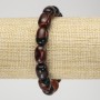Agate Smooth Barrel Natural Stone Bracelet on Elastic Band, diameter 10x13mm+
