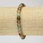 Brazilian Agate Smooth Bead Bracelet on Elastic Band, diameter 6mm, length 18cm+