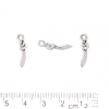 Findings Sabre Pendant silver colour 19x4mm pack 20g +/- 53pcs