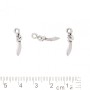 Findings Sabre Pendant silver colour 19x4mm pack 20g +/- 53pcs