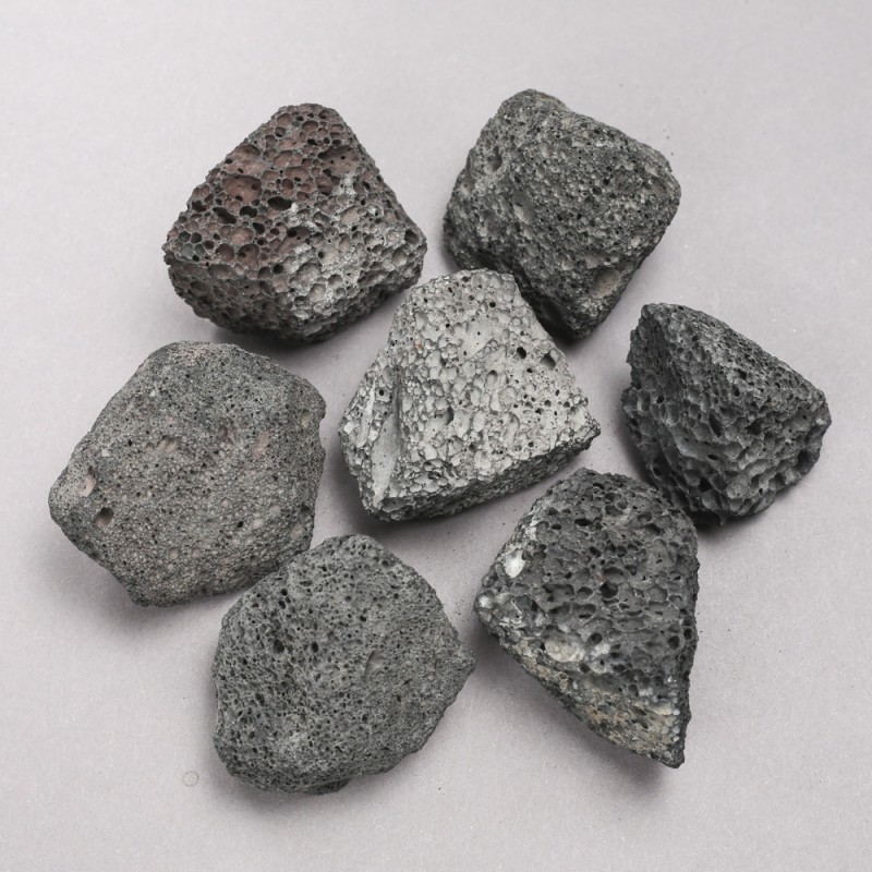 Natural Souvenir Lava Stones, diameter 40x30mm+- (100g pack), assorted sizes