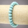 Elastic Bracelet, Turquoise, Smooth Rondelles, diameter 9x7mm+